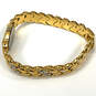 Designer Bulova Gold-Tone Oval Shape Dial Chain Strap Analog Wristwatch image number 4