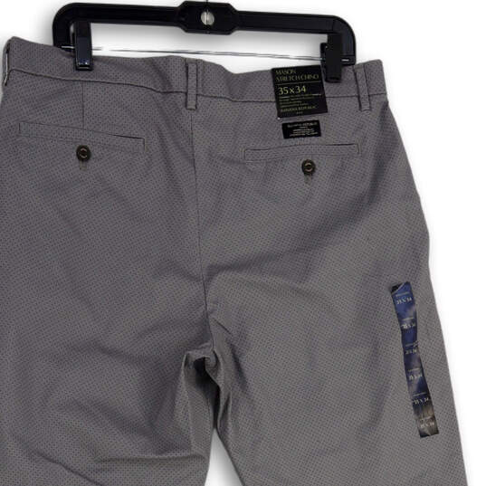 NWT Mens Gray Mason Slash Pocket Flat Front Stretch Chino Pants Size 35x34 image number 2