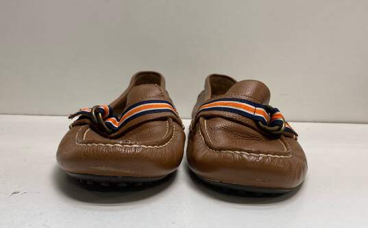 Polo Ralph Lauren Willem Brown Leather Slip On Driving Loafers Men's Size 12 image number 2