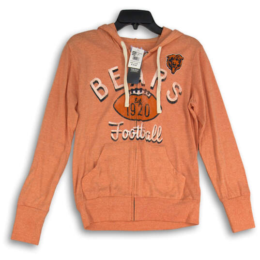 NWT Womens Orange Heather Chicago Bears NFL Football Full-Zip Hoodie Size M image number 1