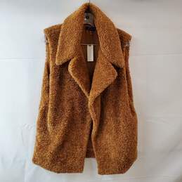 One Size Brown Teddy Bear Vest - Tag Attached