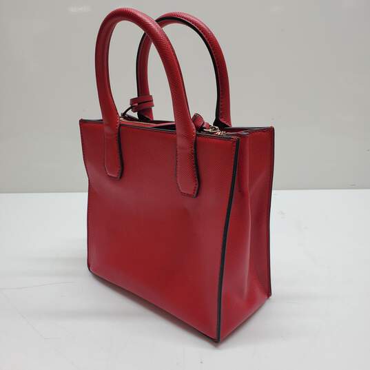 Nine West Red Faux Leather Handbag image number 2