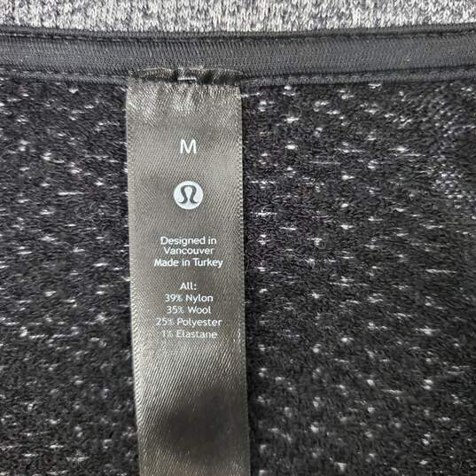 Lululemon Athletica MN's Heather Gray Wool & Polyester Blend Pullover Size M image number 3