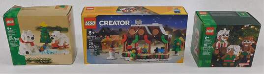LEGO 40571 Polar Bears, 40602 Market Stall, 40642 Gingerbread Ornaments (3) image number 1