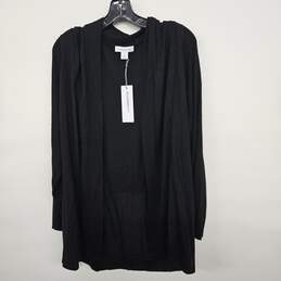 LIZ CLAIBORNE Black Long Sleeve Open Front Cardigan