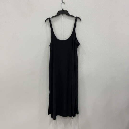 Womens Black Sleeveless Wide Strap Scoop Neck Pullover Tank Dress Size XL image number 1