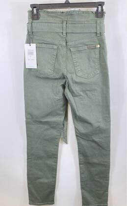 NWT 7 For All Mankind Womens Olive Green Belted Denim Skinny Jeans Size 25 alternative image