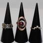 Assortment of 5 Sterling Silver, Vermeil, & Rose Gold Plated Rings (Sizes 4 - 7) - 15.0g image number 3