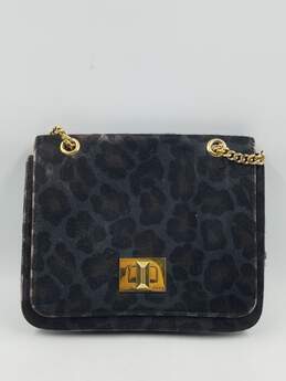 Authentic Pucci Brown Calf Leopard Shoulder Bag