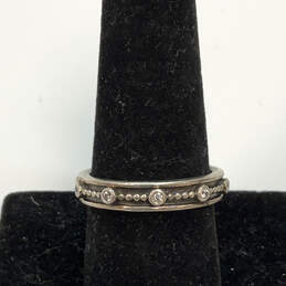 Designer Pandora S925 ALE 60 Sterling Silver Engraved Rhinestone Band Ring