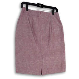 NWT Womens Pink Flat Front Back Zip Pocket Straight & Pencil Skirt Size 4 alternative image