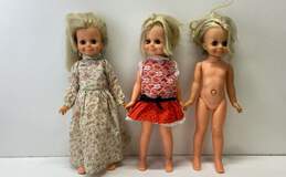 Velvet Dolls Vintage 1970's Ideal Lot Of 3 Hair Growing Dolls