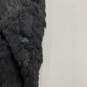 Womens Black Long Sleeve Rabbit Fur Collared Open Front Coat Size Large image number 5