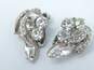 VNTG Weiss Lisner & Fashion Icy & Silver Tone Clip-On Earrings & Necklace 46.2g image number 6