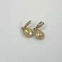Designer Givenchy Gold-Tone Yellow Crystal Cut Stone Dangle Drop Earrings image number 2