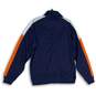 Mens Navy Blue Orange Houston Astros MLB Mock Neck Full-Zip Jacket Size Small image number 2