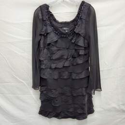 S.L. Fashions WM's Black After 5 Ruffle Dress Size 12P