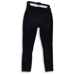Womens Blue Dark Wash Pockets Stretch Denim Curvy Skinny Jeans Size 2/26 alternative image