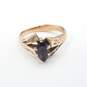 10K Gold Diamond Sapphire Size 6 Ring 4.5g image number 2