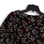 NWT Womens Multicolor Floral Keyhole Neck Long Sleeve Blouse Top Size XL image number 4