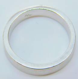 14K White Gold Chunky Wedding Band Ring 6.0g alternative image
