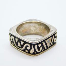 Silpada Sterling Silver Filigree Rounded Square Band Ring 11.7g alternative image