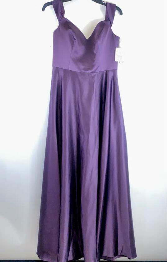David's Bridal Women Purple Maxi Dress Sz 10 image number 1