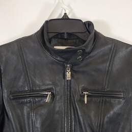 Hugo Buscati Women's Black Leather Jacket SZ XS alternative image