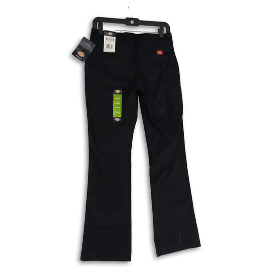 NWT Womens Black Flat Front Slim Fit Bootcut Leg Ankle Pants Size 2R image number 1