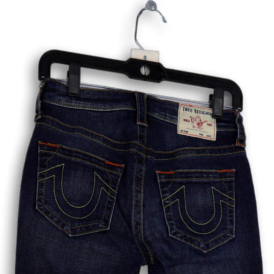 Womens Blue Denim Medium Wash Stretch Pockets Skinny Leg Jeans Size 26 image number 4