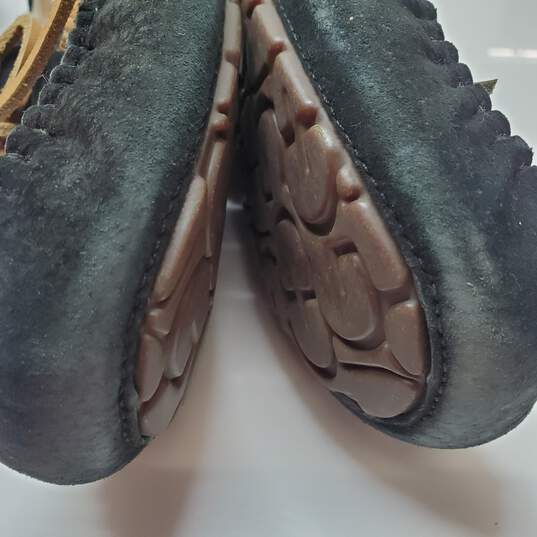 UGG Womens Dakota Moccasin Slippers Sheepskin Suede Leather Shoes Black Sz 7 image number 5