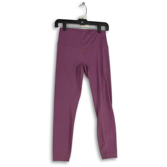 Lululemon Womens Purple Elastic Waist Pull-On Compression Leggings Size 6 image number 1