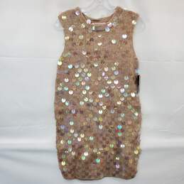 Juicy Couture Washed Beige Melange Pailette Dress Size S