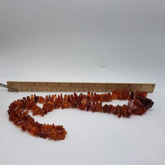 Amber-Like Stones Endless 33 Inch Necklace 120.0g image number 6