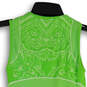 Womens Green Printed Round Neck Sleeveless Pullover Tank Top Size Small image number 4