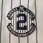 Majestic Men's New York Yankees Derek Jeter #2 White Pin Striped Jersey Sz. M (With Captain's Patch) image number 6