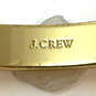 Designer J. Crew Gold Tone Pink Tassel Charm Beaded Classic Bangle Bracelet image number 4