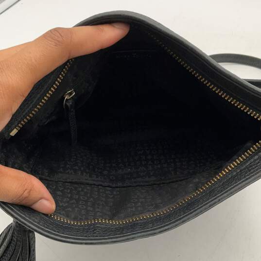 Kate Spade Womens Black Leather Adjustable Strap Zipper Pocket Crossbody Bag image number 6