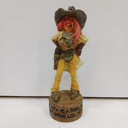 Chris Hammack 'Spit & Whittle' Whimsical Cowgirl Figurine