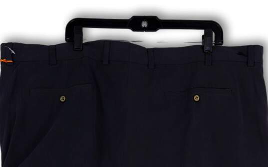 NWT Mens Black Pleated Flat Front Pockets Regular Fir Bermuda Shorts Sz 46R image number 4