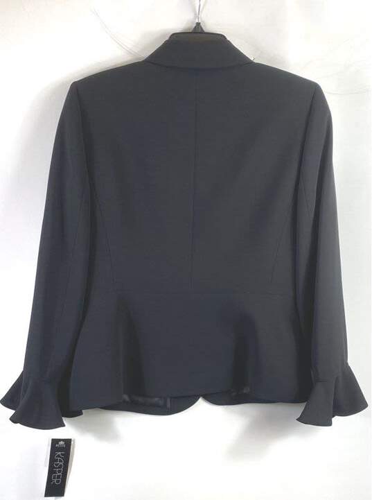 Kasper Women Black Ruffle 2Pc Set Skirt Suit Sz 10P image number 7