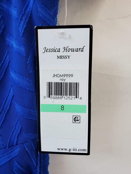Jessica Howard Blue Tiered Ruffle Dress Size 8 image number 6
