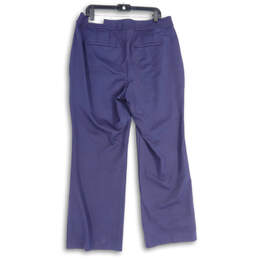 NWT Womens Navy Blue Elastic Waist Wide Leg Ankle Pants Size 14/16 Reg alternative image