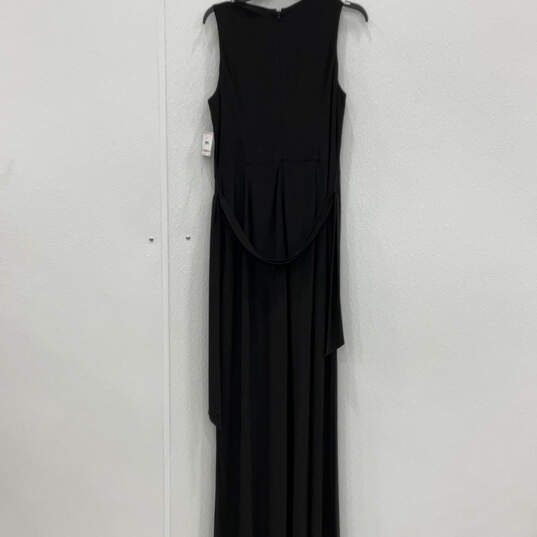 NWT Womens Black Pleated Round Neck Sleeveless Long Maxi Dress Size XS image number 2