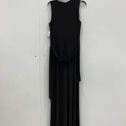 NWT Womens Black Pleated Round Neck Sleeveless Long Maxi Dress Size XS alternative image