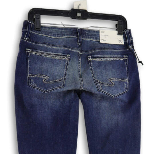 NWT Womens Blue Denim Medium Wash 5-Pocket Design Bootcut Jeans Size 30x33 image number 3