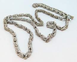 Vintage Trifari Monet Silver Tone Necklaces & Blue Aurora Rhinestone Clip Earrings 87.4g alternative image