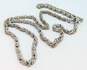 Vintage Trifari Monet Silver Tone Necklaces & Blue Aurora Rhinestone Clip Earrings 87.4g image number 2