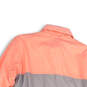 Womens Multicolor Color Block Mock Neck Full-Zip Windbreaker Jacket Size M image number 4