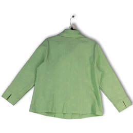 NWT Womens Green Pockets Drawstring Long Sleeve Full-Zip Jackets Size 1X alternative image